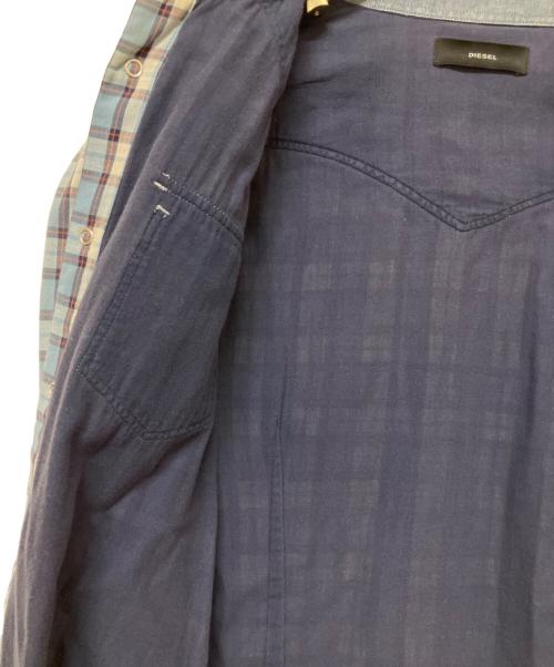 DIESEL（ディーゼル）DIESEL (ディーゼル) 長袖シャツ ブルー×グレー サイズ:SIZE Sの古着・服飾アイテム