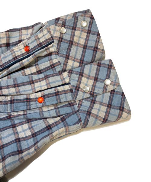 DIESEL（ディーゼル）DIESEL (ディーゼル) 長袖シャツ ブルー×グレー サイズ:SIZE Sの古着・服飾アイテム