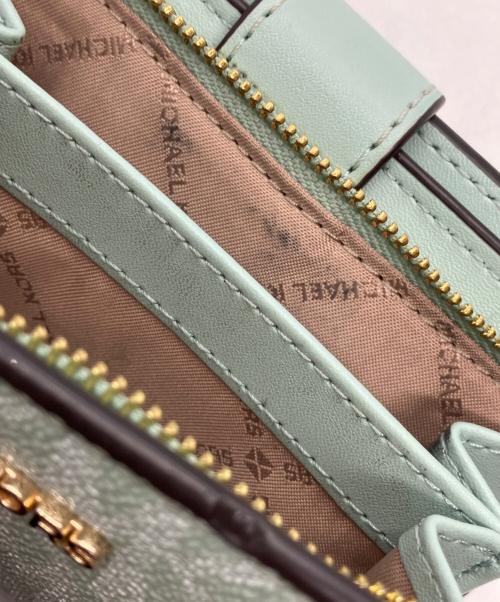 MICHAEL KORS（マイケル・コース）MICHAEL KORS (マイケル・コース) 2つ折り財布 グリーンの古着・服飾アイテム