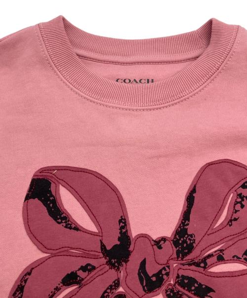 COACH（コーチ）COACH (コーチ) クルーネックスウェット ピンク サイズ:SIZE Sの古着・服飾アイテム
