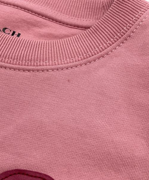 COACH（コーチ）COACH (コーチ) クルーネックスウェット ピンク サイズ:SIZE Sの古着・服飾アイテム