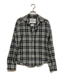 Frank&Eileen（フランクアンドアイリーン）の古着「長袖シャツ」｜ブラック×ホワイト