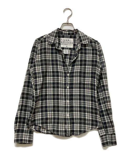 Frank&Eileen（フランクアンドアイリーン）Frank&Eileen (フランクアンドアイリーン) 長袖シャツ ブラック×ホワイト サイズ:XSの古着・服飾アイテム