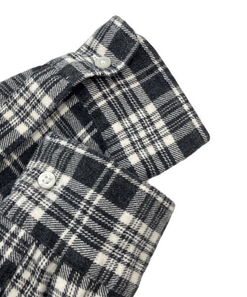 Frank&Eileen（フランクアンドアイリーン）Frank&Eileen (フランクアンドアイリーン) 長袖シャツ ブラック×ホワイト サイズ:XSの古着・服飾アイテム