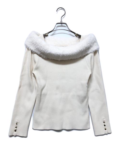 JUSGLITTY（ジャスグリッティー）JUSGLITTY (ジャスグリッティー) 厚手ニット ベージュ サイズ:2の古着・服飾アイテム