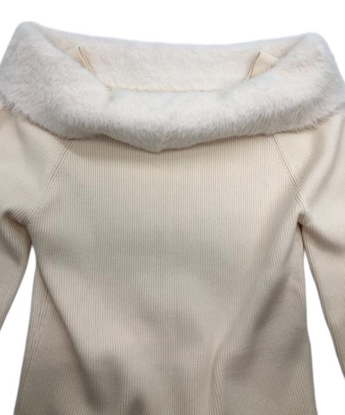 JUSGLITTY（ジャスグリッティー）JUSGLITTY (ジャスグリッティー) 厚手ニット ベージュ サイズ:2の古着・服飾アイテム