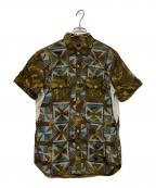 LUKER BY NEIGHBOR HOODルーカーバイネイバーフッド）の古着「半袖シャツ」｜ブラウン