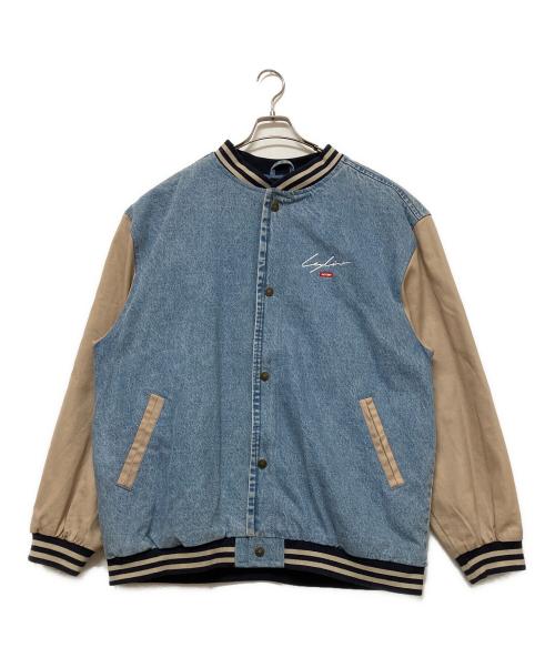 LEYLINE（レイライン）LEYLINE (レイライン) スタジャン ブルー×ベージュ サイズ:XLの古着・服飾アイテム