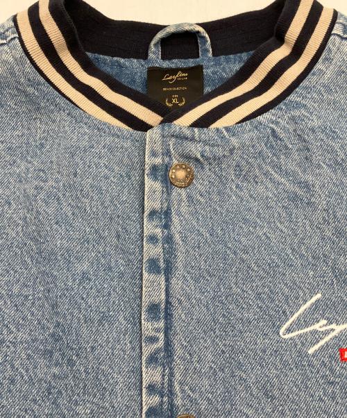 LEYLINE（レイライン）LEYLINE (レイライン) スタジャン ブルー×ベージュ サイズ:XLの古着・服飾アイテム
