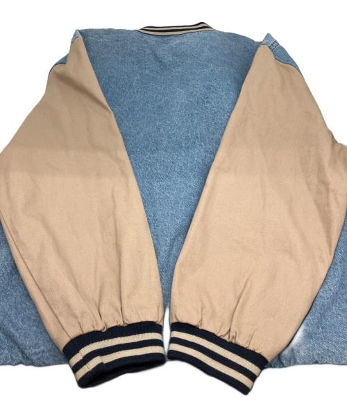 LEYLINE（レイライン）LEYLINE (レイライン) スタジャン ブルー×ベージュ サイズ:XLの古着・服飾アイテム