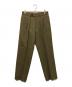 TOMORROW LAND PILGRIM（トゥモローランド ピルグリム）の古着「テックウールイン2プリーツトラウザーズ」｜カーキ