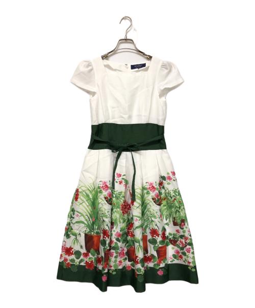 M'S GRACY（エムズグレイシー）M'S GRACY (エムズグレイシー) 半袖ワンピース ホワイト サイズ:SIZE 36の古着・服飾アイテム