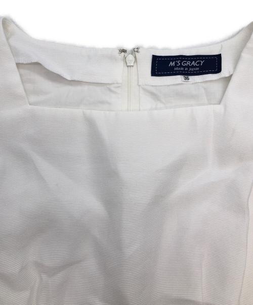 M'S GRACY（エムズグレイシー）M'S GRACY (エムズグレイシー) 半袖ワンピース ホワイト サイズ:SIZE 36の古着・服飾アイテム