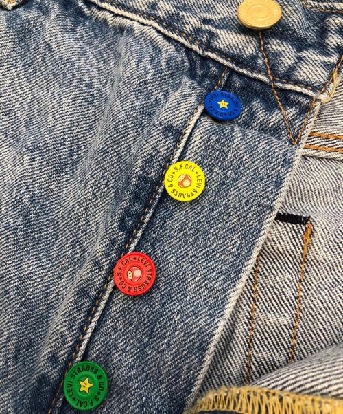 LEVI'S（リーバイス）LEVI'S (リーバイス) スーパーマリオ (スーパーマリオ) ショートデニムパンツ ブルー サイズ:SIZE W34の古着・服飾アイテム