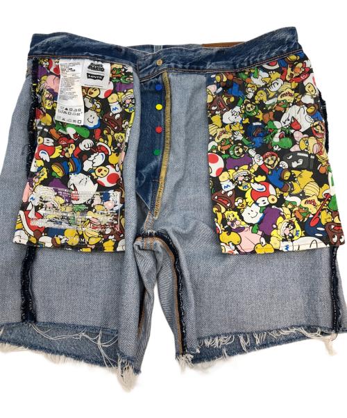 LEVI'S（リーバイス）LEVI'S (リーバイス) スーパーマリオ (スーパーマリオ) ショートデニムパンツ ブルー サイズ:SIZE W34の古着・服飾アイテム