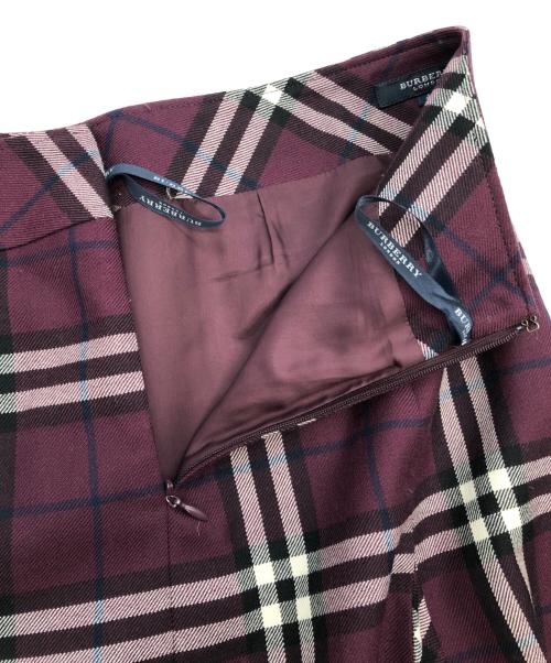 BURBERRY LONDON（バーバリーロンドン）BURBERRY LONDON (バーバリーロンドン) ミディスカート ワインレッド サイズ:SIZE 40の古着・服飾アイテム
