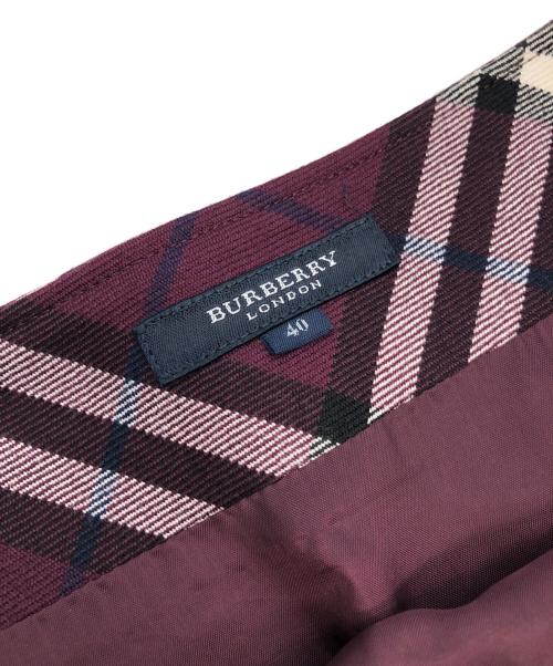 BURBERRY LONDON（バーバリーロンドン）BURBERRY LONDON (バーバリーロンドン) ミディスカート ワインレッド サイズ:SIZE 40の古着・服飾アイテム