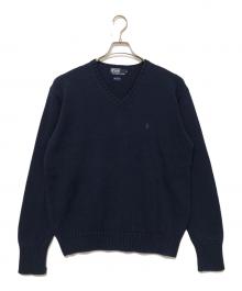 POLO RALPH LAUREN（ポロ・ラルフローレン）の古着「厚手ニット」｜ネイビー