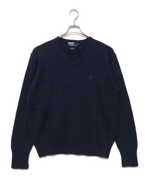 POLO RALPH LAUREN（ポロ・ラルフローレン）POLO RALPH LAUREN (ポロ・ラルフローレン) 厚手ニット ネイビー サイズ:Lの古着・服飾アイテム