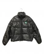 A FEW GOOD KIDSアフューグッドキッズ）の古着「フェイクレザダウンージャケット」｜ブラック