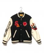 SALUTEサルーテ）の古着「スタジャン」｜ブラック×アイボリー