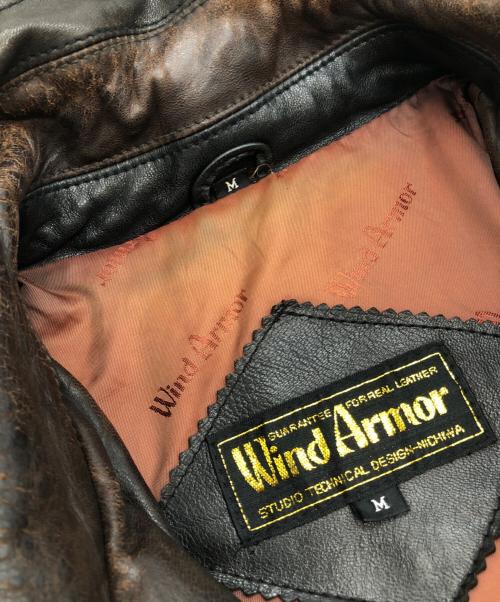 Wind Armor（ウィンドアーマー）Wind Armor (ウィンドアーマー) レザージャケット ブラウン サイズ:SIZE Mの古着・服飾アイテム