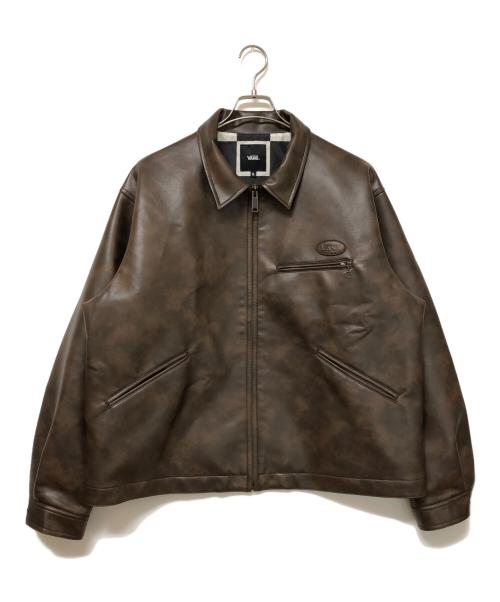 VANS（ヴァンズ）VANS (ヴァンズ) レザージャケット ブラウン サイズ:SIZE XLの古着・服飾アイテム