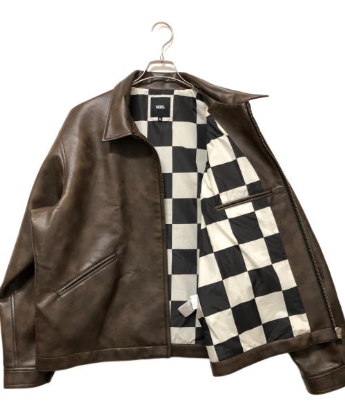 VANS（ヴァンズ）VANS (ヴァンズ) レザージャケット ブラウン サイズ:SIZE XLの古着・服飾アイテム