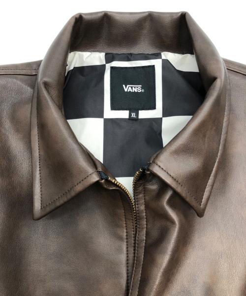 VANS（ヴァンズ）VANS (ヴァンズ) レザージャケット ブラウン サイズ:SIZE XLの古着・服飾アイテム