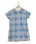 marimekko（マリメッコ）の古着「半袖ワンピース」｜スカイブルー×ホワイト