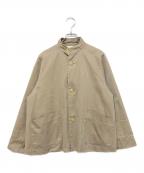 DANTONダントン）の古着「ノーカラージャケット」｜ベージュ