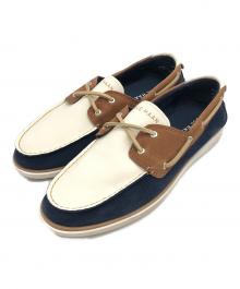COLE HAAN（コールハーン）の古着「ローカットスニーカー」｜ネイビー×ブラウン×アイボリー