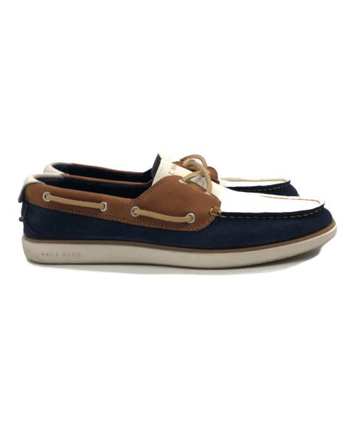 COLE HAAN（コールハーン）COLE HAAN (コールハーン) ローカットスニーカー ネイビー×ブラウン×アイボリー サイズ:27.5の古着・服飾アイテム