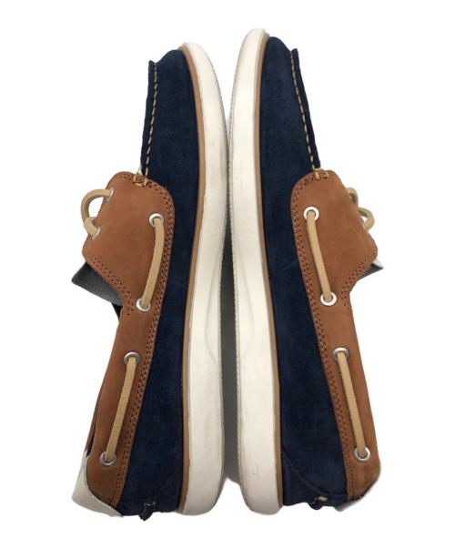 COLE HAAN（コールハーン）COLE HAAN (コールハーン) ローカットスニーカー ネイビー×ブラウン×アイボリー サイズ:27.5の古着・服飾アイテム