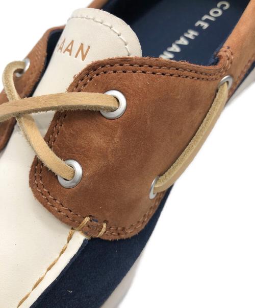 COLE HAAN（コールハーン）COLE HAAN (コールハーン) ローカットスニーカー ネイビー×ブラウン×アイボリー サイズ:27.5の古着・服飾アイテム