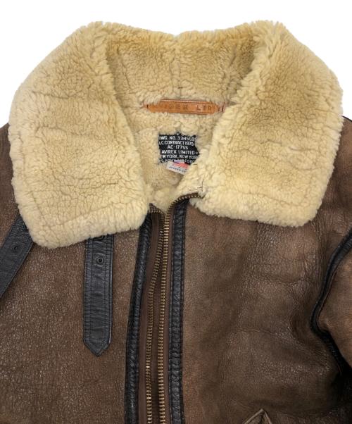 AVIREX（アヴィレックス）AVIREX (アヴィレックス) TYPE B-3　ムートンフライトジャケット ブラウン サイズ:SIZE 38の古着・服飾アイテム