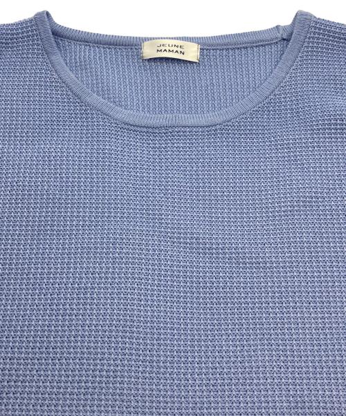 jenune maman（ジュネママン）jenune maman (ジュネママン) 薄手ニット スカイブルー サイズ:Lの古着・服飾アイテム