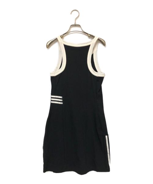 adidas（アディダス）adidas (アディダス) ノースリーブワンピース ブラック×ホワイト サイズ:SIZE Mの古着・服飾アイテム