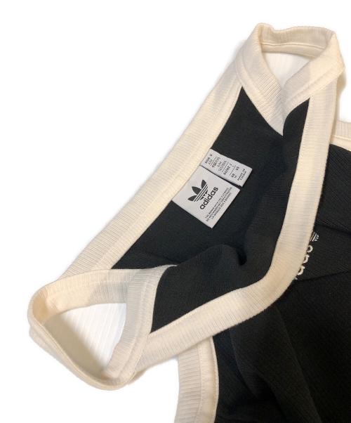 adidas（アディダス）adidas (アディダス) ノースリーブワンピース ブラック×ホワイト サイズ:SIZE Mの古着・服飾アイテム