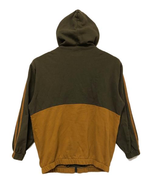 WudgeBOY（ワッジボーイ）WudgeBoy (ワッジボーイ) ジップパーカー ブラウン×グリーン サイズ:SIZE Mの古着・服飾アイテム