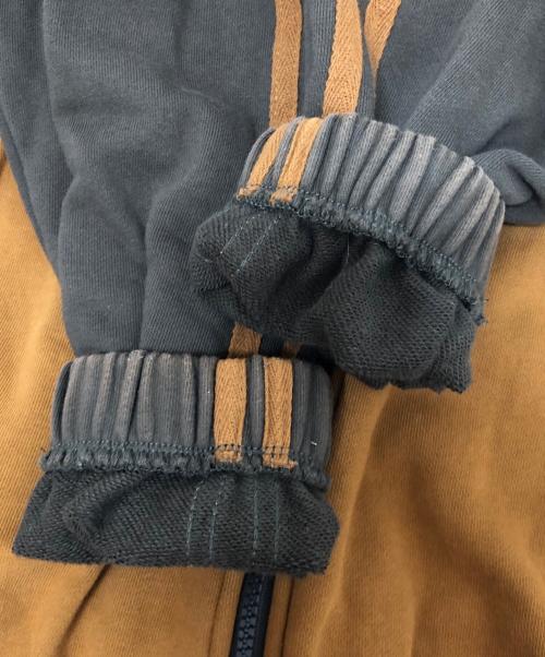 WudgeBOY（ワッジボーイ）WudgeBoy (ワッジボーイ) ジップパーカー ブラウン×グリーン サイズ:SIZE Mの古着・服飾アイテム