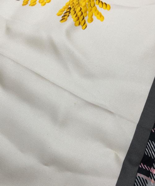 Christian Dior（クリスチャン ディオール）Christian Dior (クリスチャン ディオール) シルクスカーフ グレー×アイボリーの古着・服飾アイテム