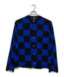 COMME des GARCONS HOMME PLUS（コムデギャルソンオムプリュス）の古着「薄手カーディガン」｜ブルー×ブラック