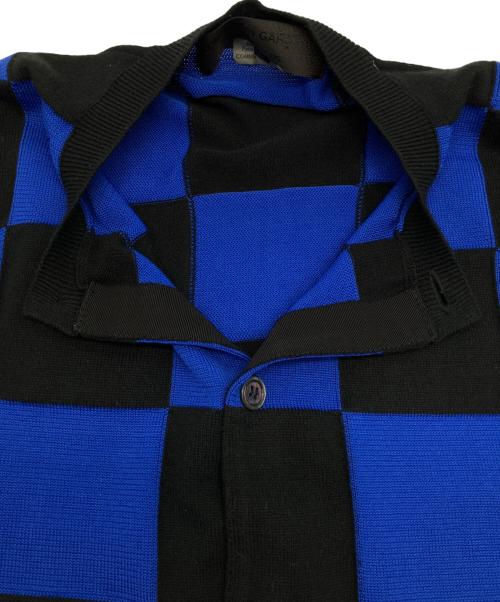 COMME des GARCONS HOMME PLUS（コムデギャルソンオムプリュス）COMME des GARCONS HOMME PLUS (コムデギャルソンオムプリュス) 薄手カーディガン ブルー×ブラック サイズ:Lの古着・服飾アイテム