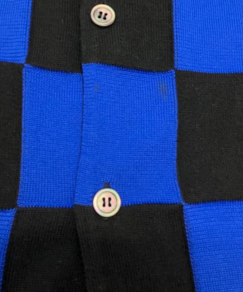 COMME des GARCONS HOMME PLUS（コムデギャルソンオムプリュス）COMME des GARCONS HOMME PLUS (コムデギャルソンオムプリュス) 薄手カーディガン ブルー×ブラック サイズ:Lの古着・服飾アイテム