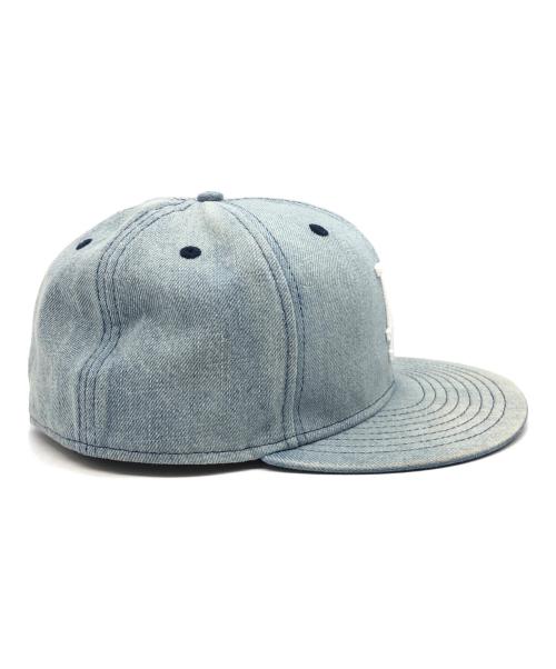 NEW BALANCE（ニューバランス）NEW BALANCE (ニューバランス) デニムキャップ ブルーの古着・服飾アイテム