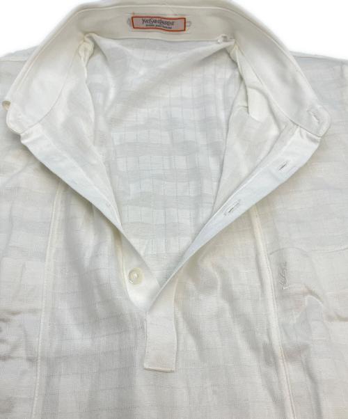 Yves Saint Laurent（イヴサンローラン）Yves Saint Laurent (イヴサンローラン) ポロシャツ ホワイト サイズ:不明の古着・服飾アイテム