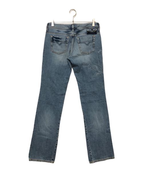 DIESEL（ディーゼル）DIESEL (ディーゼル) BEBEL　フレアデニムパンツ ブルー サイズ:SIZE 29の古着・服飾アイテム
