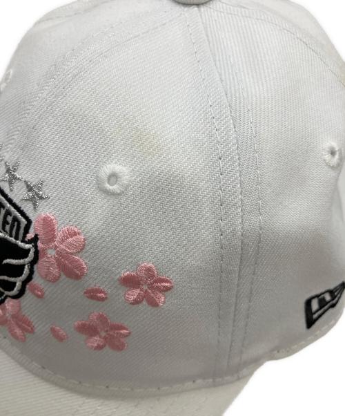 New Era（ニューエラ）New Era (ニューエラ) Jersey Hook9TWENTY Adjustable Hat ホワイト×ピンクの古着・服飾アイテム