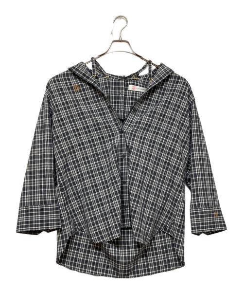 Lily Brown（リリーブラウン）Lily Brown (リリーブラウン) 長袖シャツ ブルー×ホワイト サイズ:1の古着・服飾アイテム